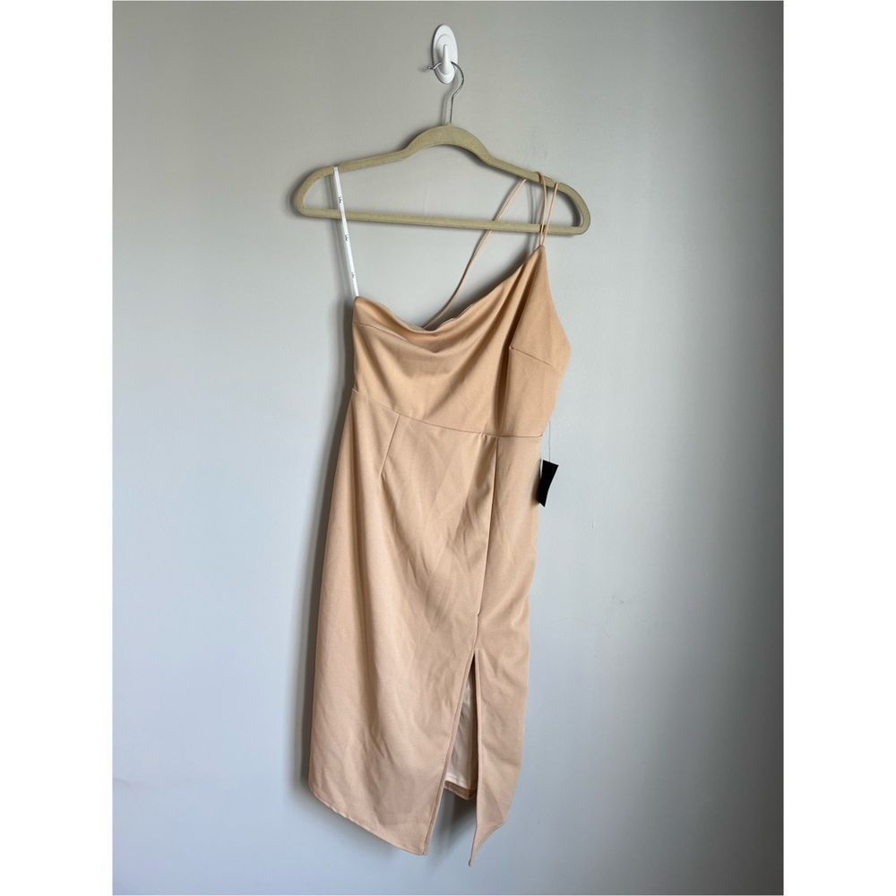 Lulu's Cream One-Shoulder Dress - Picture 2 of 4